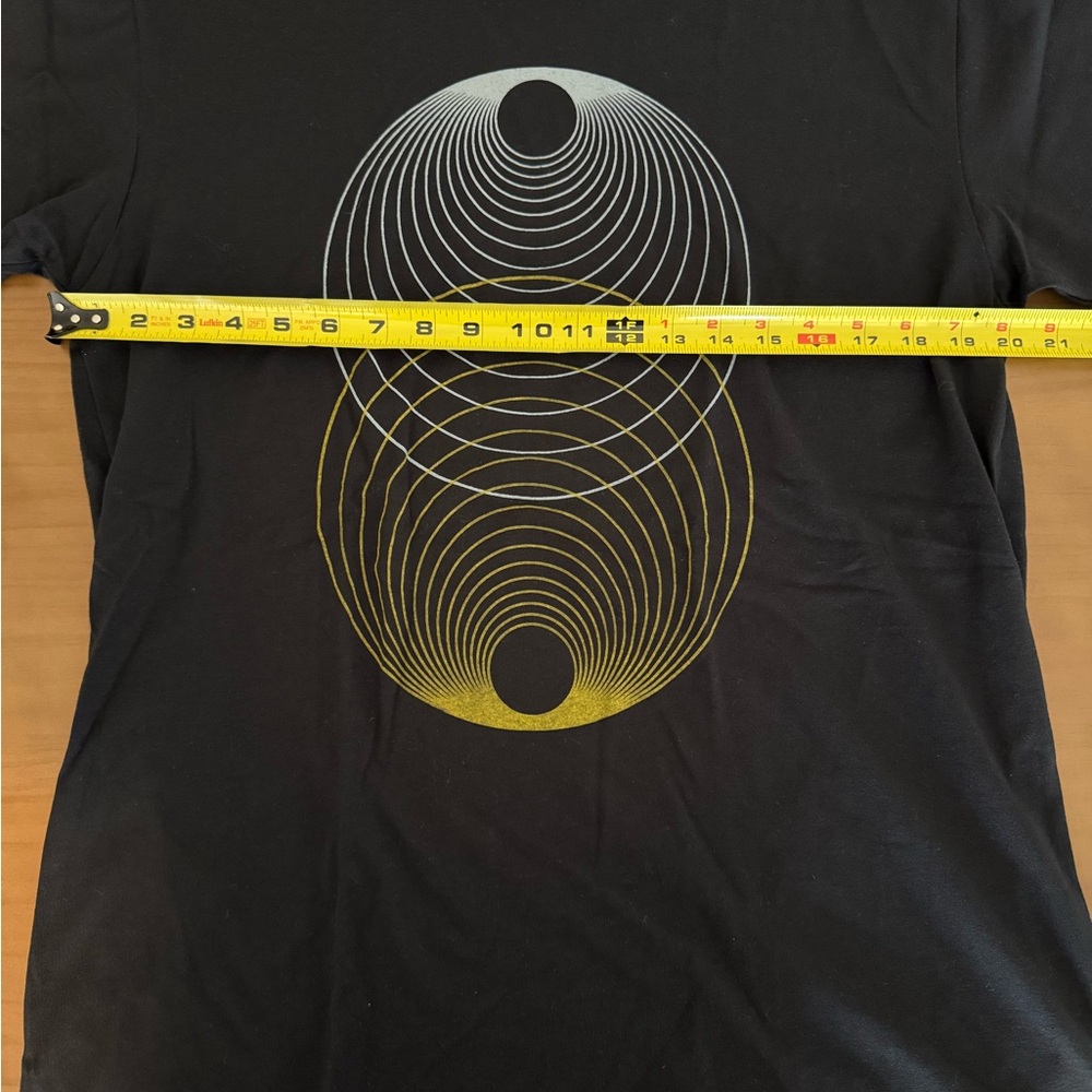 Black Geometric Design Tee - Picture 3 of 5